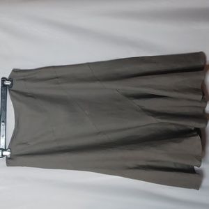 Carole Little Women's Gray Linen Blend Diagonal Flare Skirt. Size 14